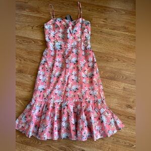 NWT J. Crew Peach Floral Dress Size 0